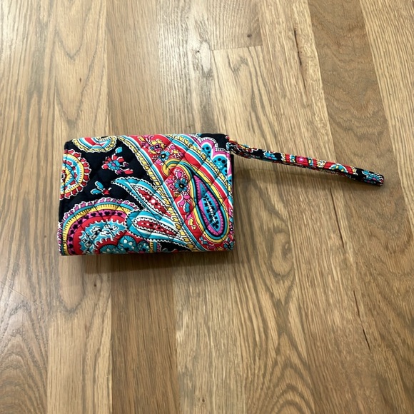 Vera Bradley Women's Parisian Paisley Turn Lock Envelope Short Wallet Wristlet - Picture 2 of 10